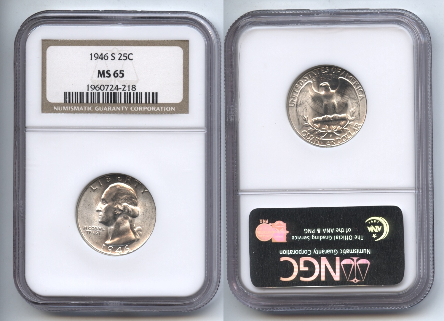 1946-S Washington Quarter NGC MS-65 #d