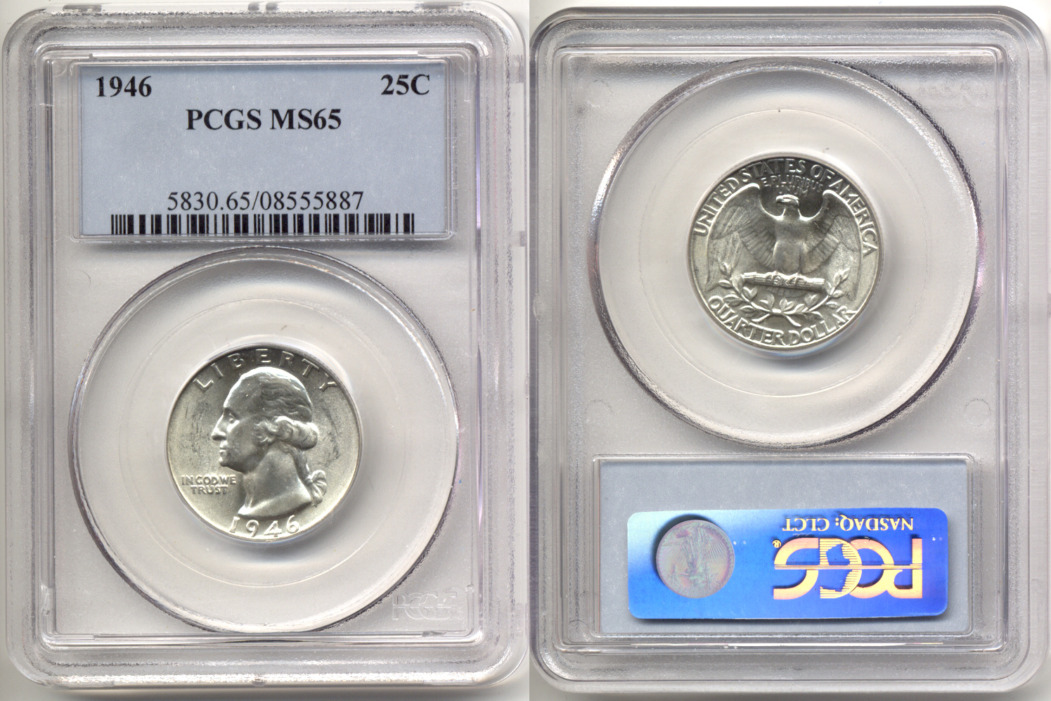 1946 Washington Quarter PCGS MS-65 b