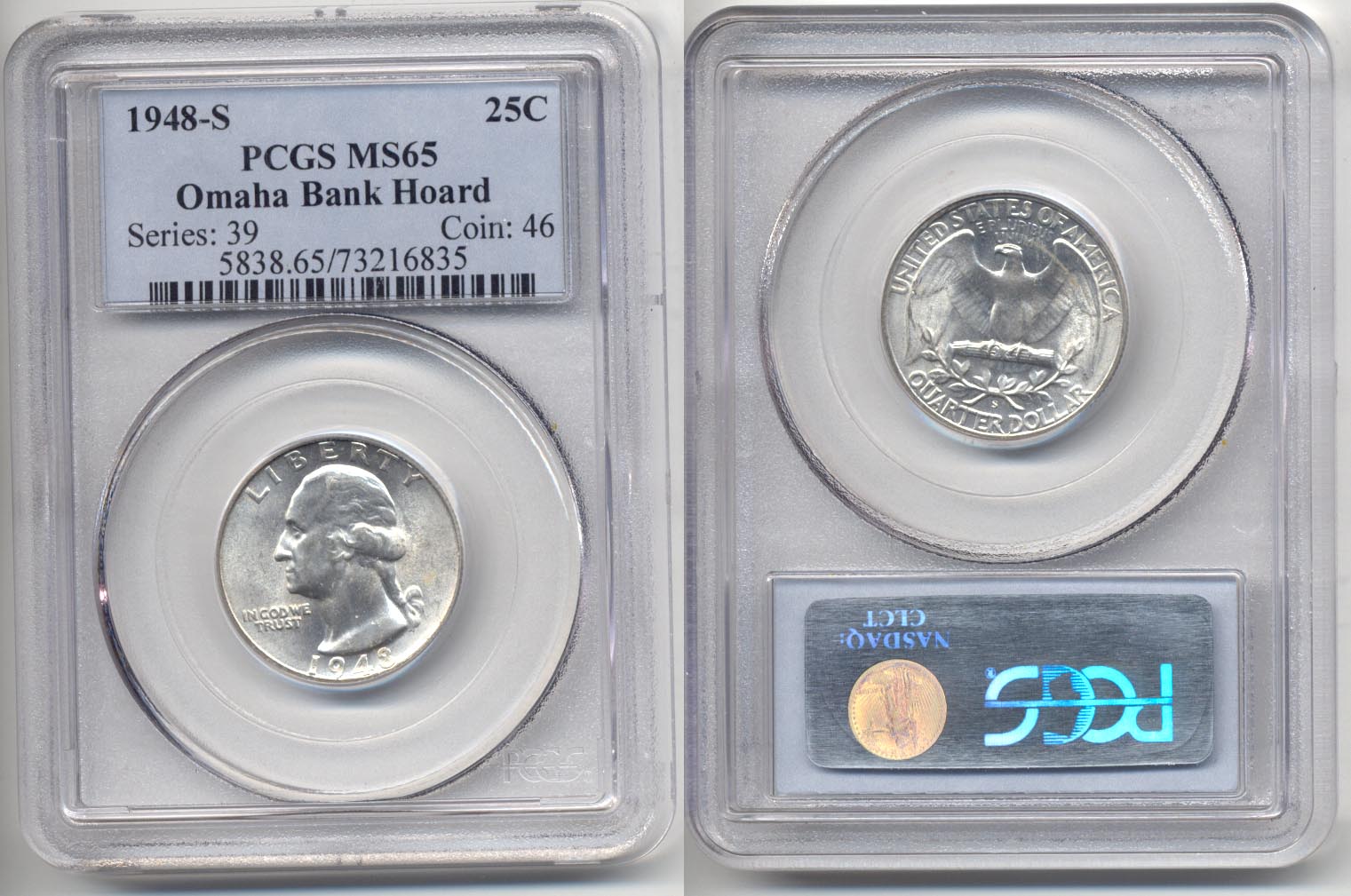 1948-S Washington Quarter PCGS MS-65 a