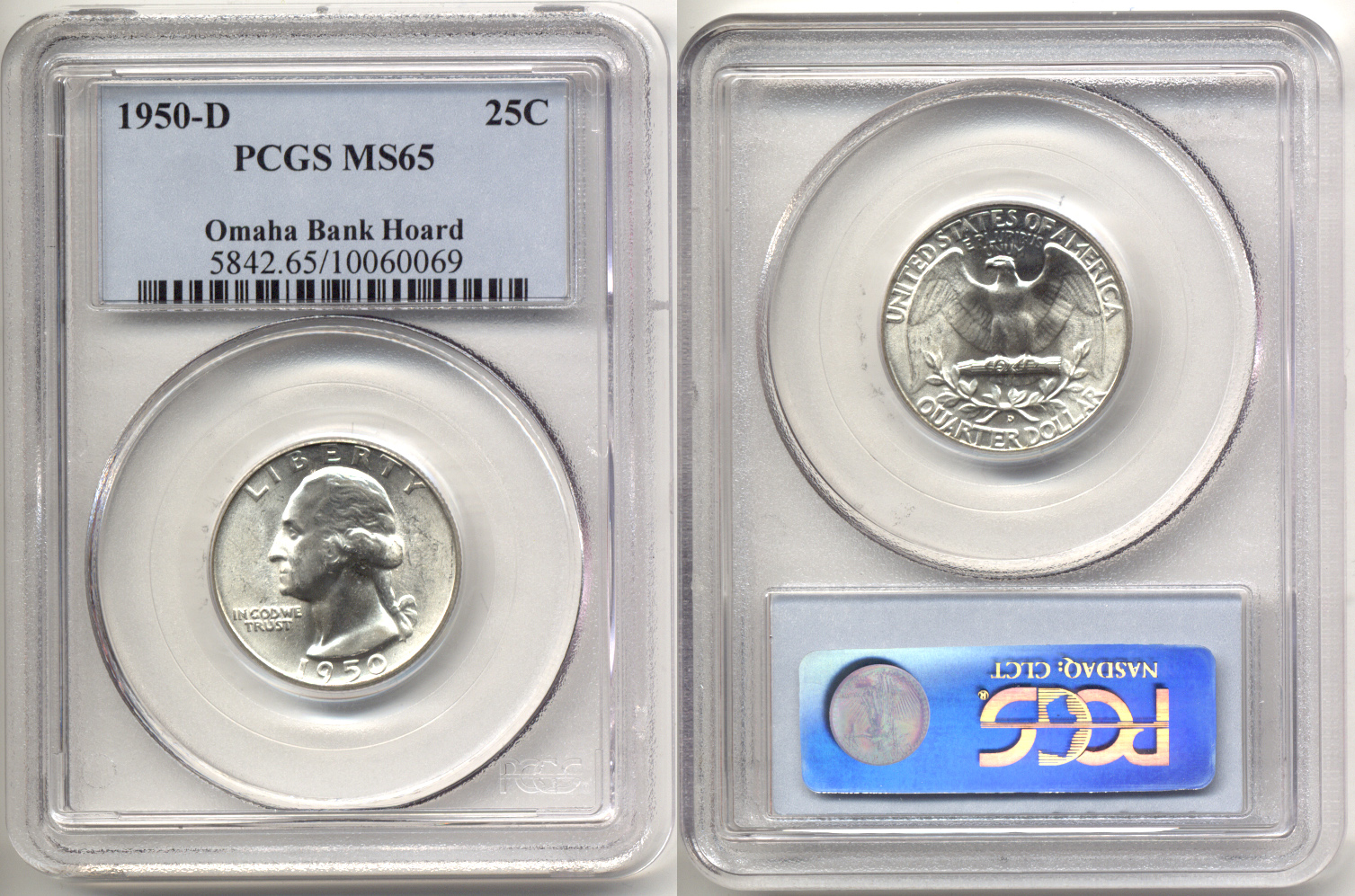 1950-D Washington Quarter PCGS MS-65 a