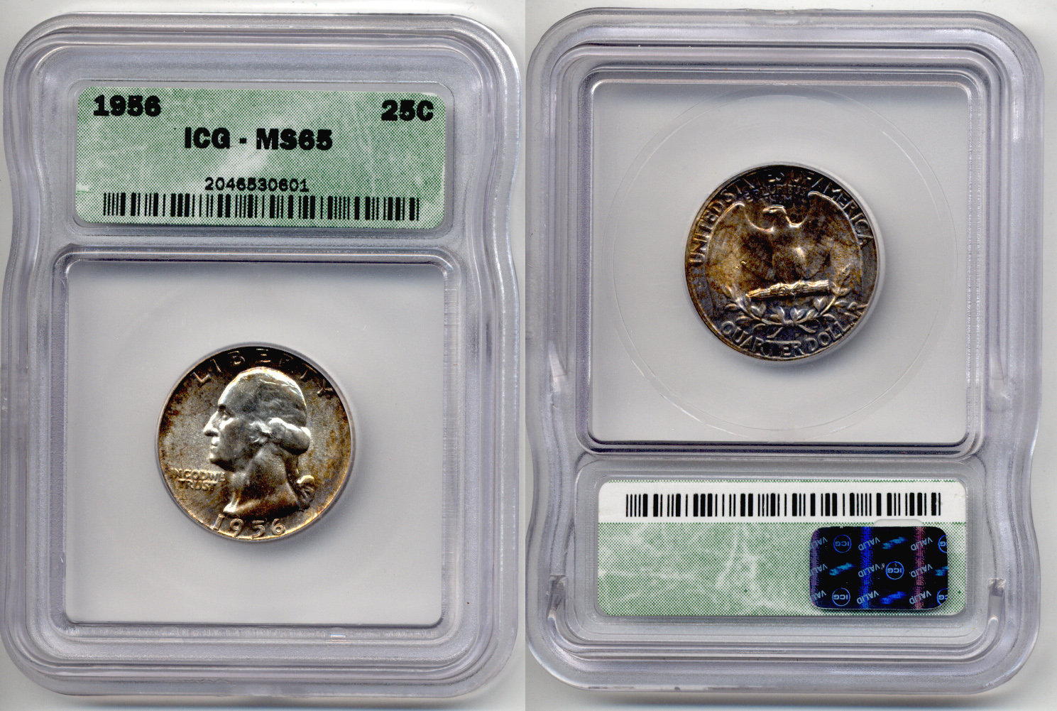 1956 Washington Quarter ICG MS-65