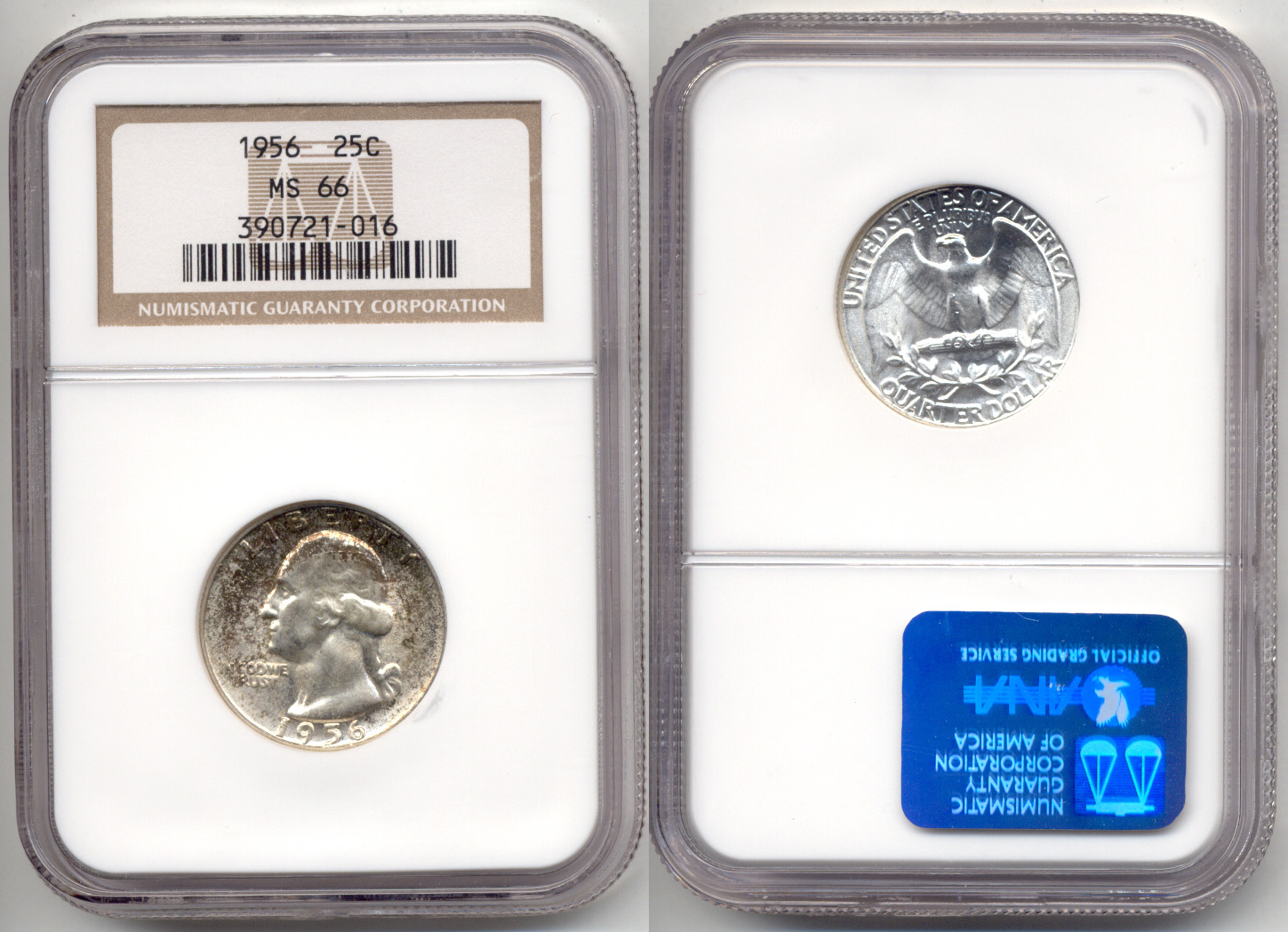 1956 Washington Quarter NGC MS-66