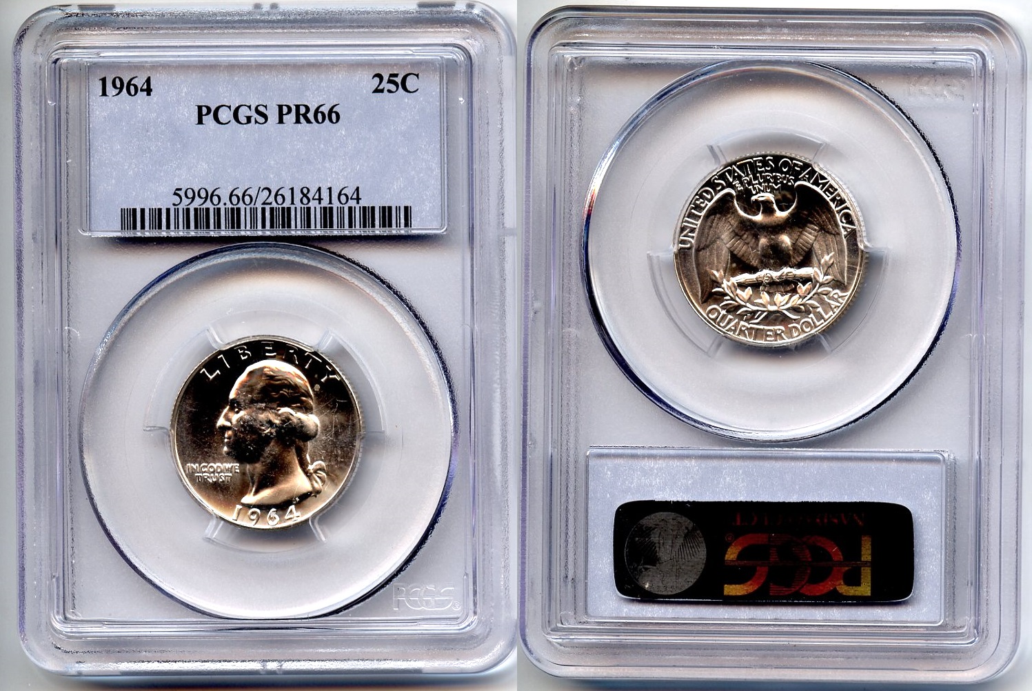 1964 Washington Quarter PCGS Proof-66