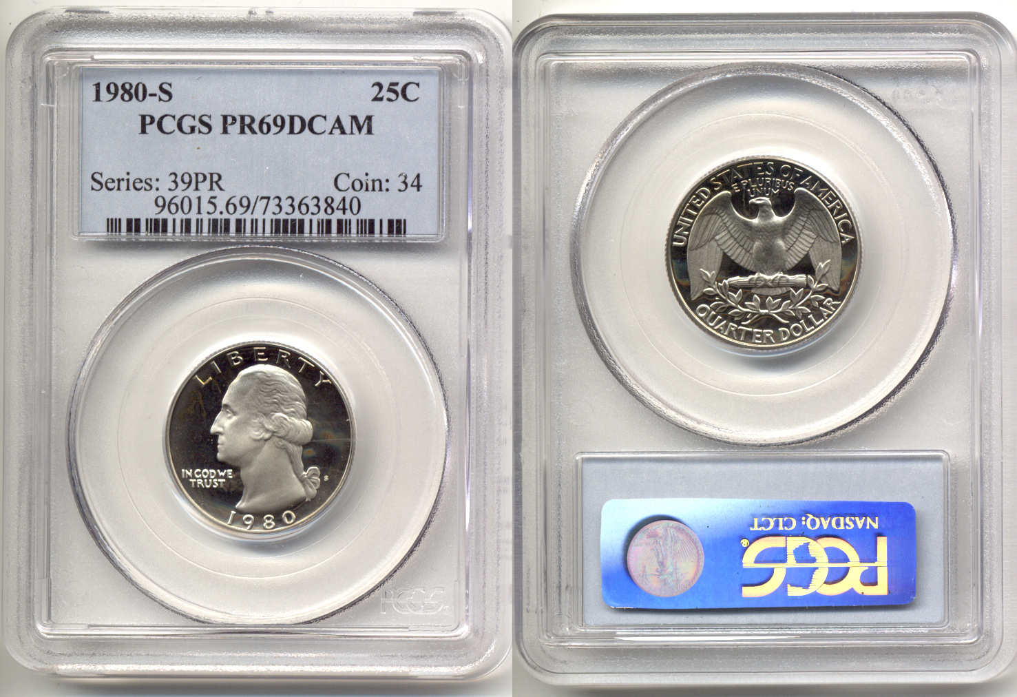 1980-S Washington Quarter PCGS Proof-69 Deep Cameo