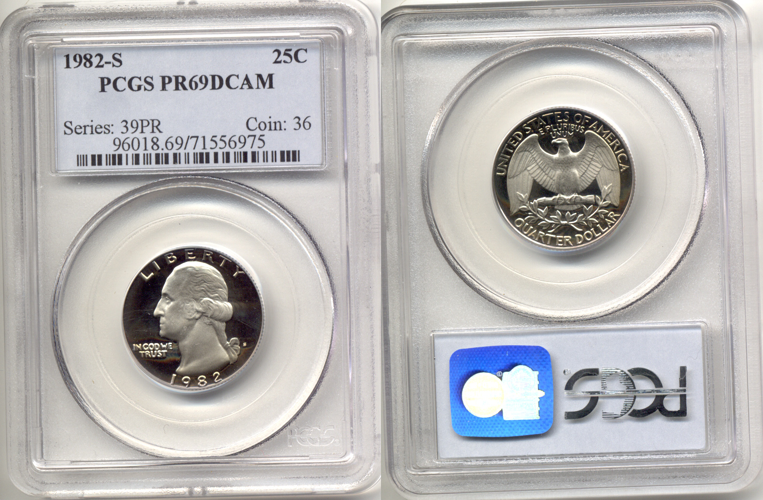 1982-S Washington Quarter PCGS Proof-69 Deep Cameo