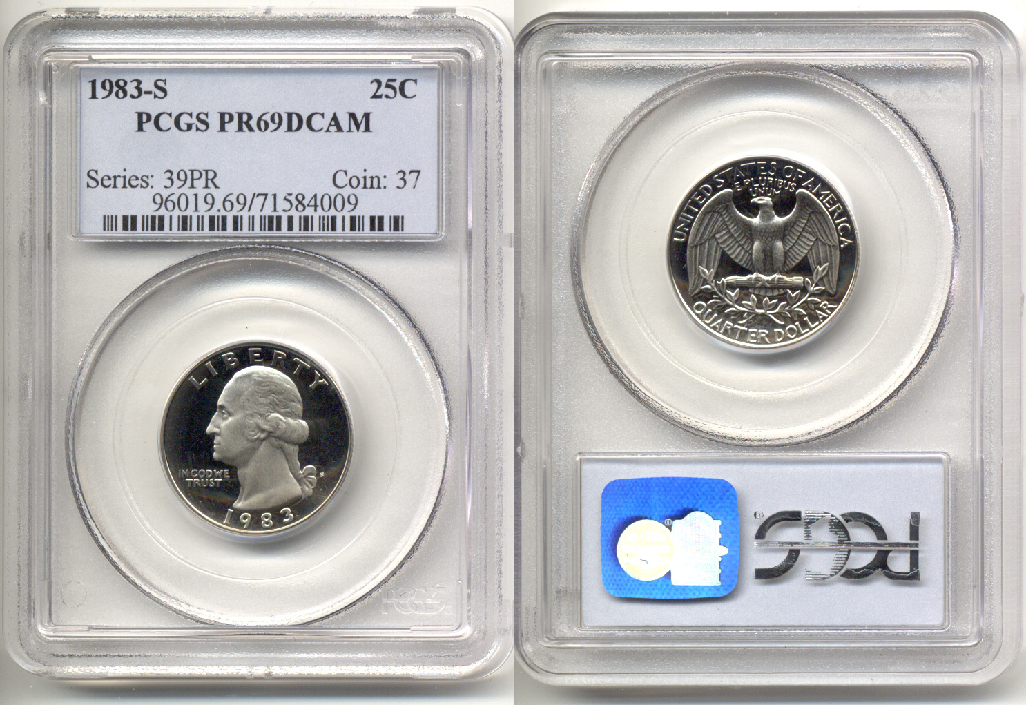 1983-S Washington Quarter PCGS Proof-69 Deep Cameo
