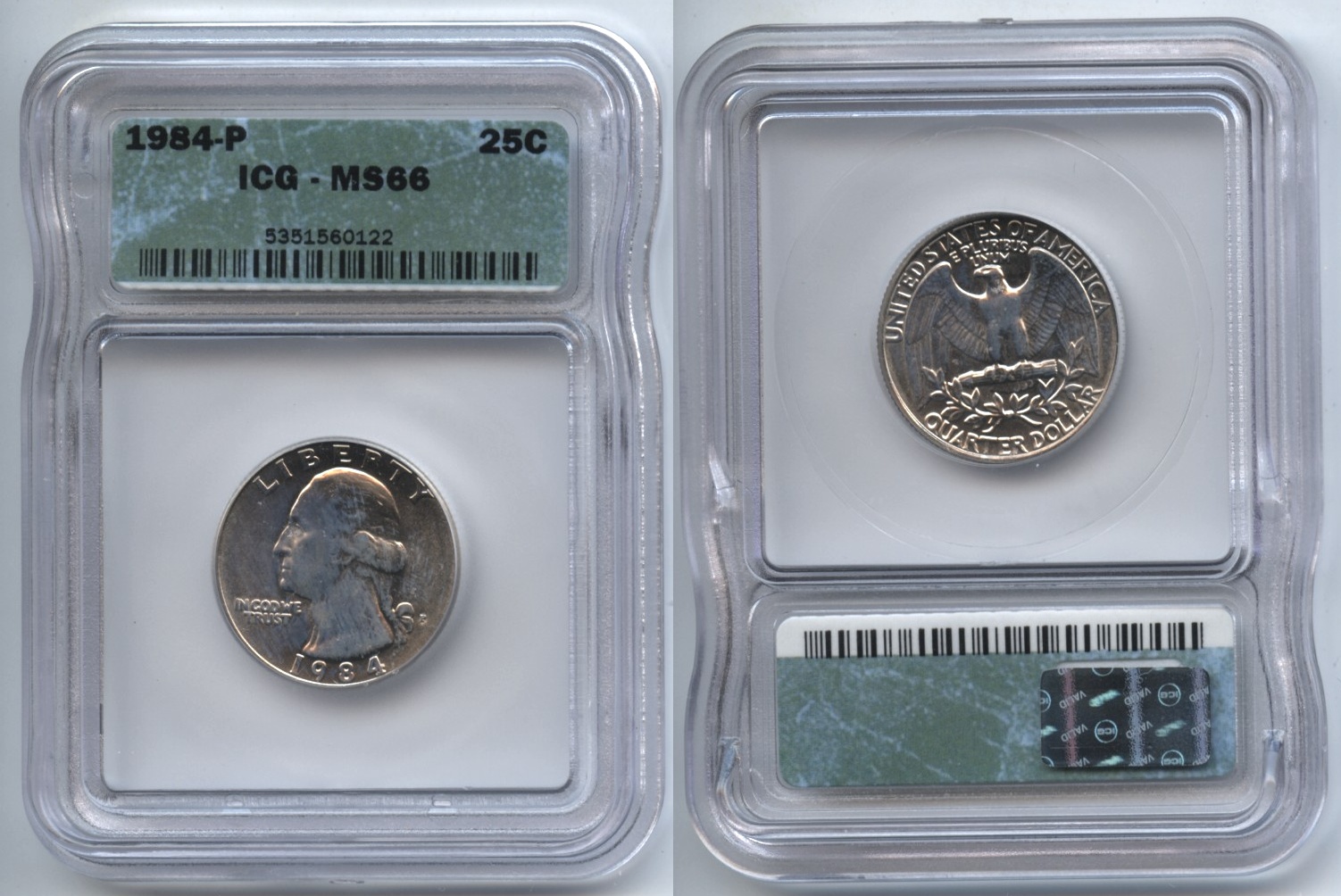1984-P Washington Quarter ICG MS-66 #a