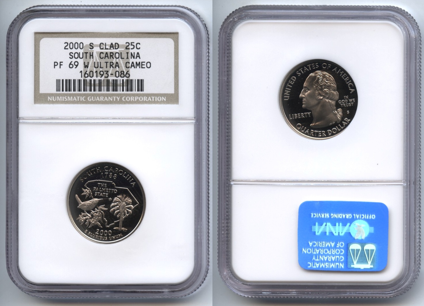 2000-S South Carolina State Quarter NGC Ultra Cameo Proof-69