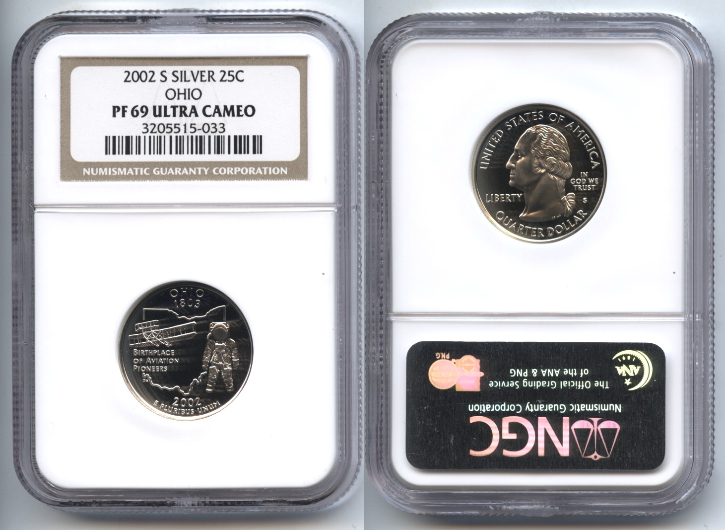 2002-S Ohio State Quarter NGC Proof-69 Ultra Cameo
