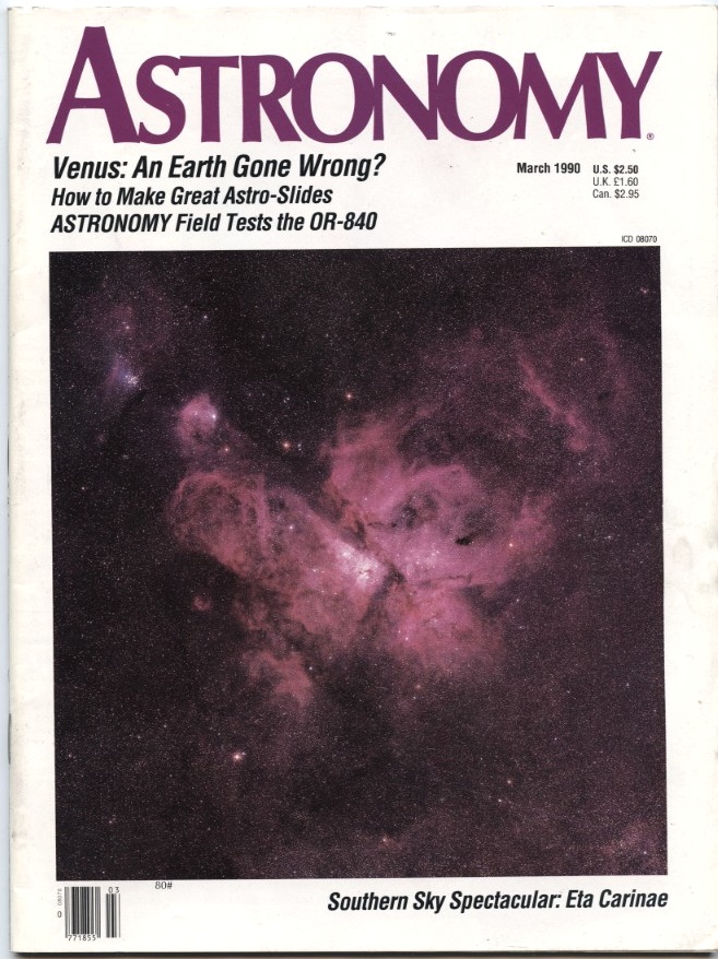 Astronomy Magazine March 1990