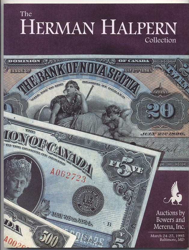 Auctions by Bowers and Merena Herman Halpern Collection March 1995