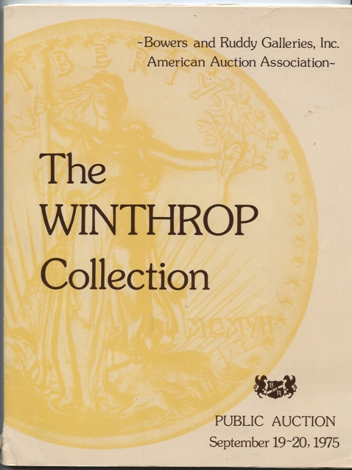 Bowers and Ruddy Galleries Winthrop Collection Sale September 19 20 1975