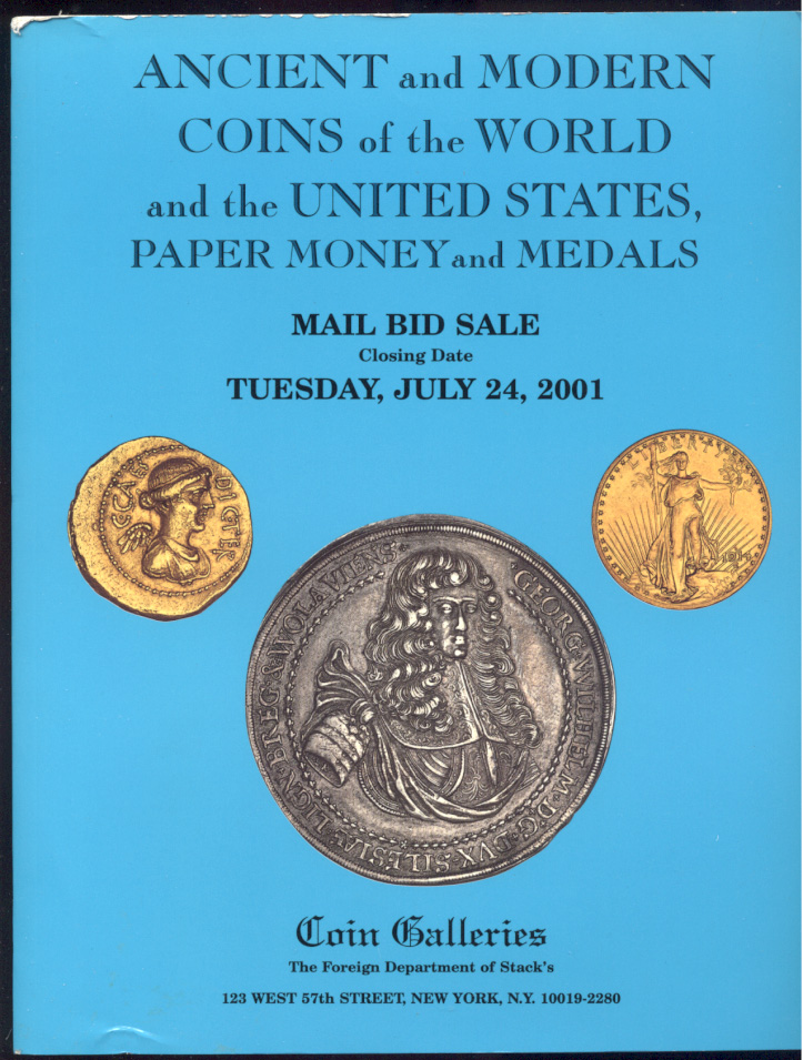 Stacks Coin Galleries Mail Bid Sale July 2001