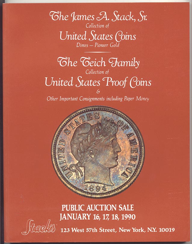 Stacks Geich Family Collection Sale January 1990