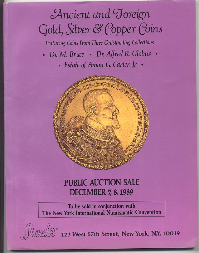 Stacks Dr Bryce Alfred Globus and Amon Carter Collections December 1989