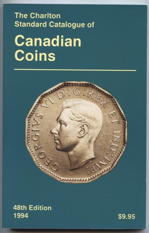 1994 Charlton Standard Catalogue of Canadian Coins 48th Edition