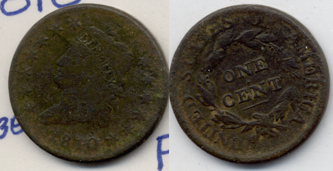1810 Classic Head Large Cent Good-6 Dark