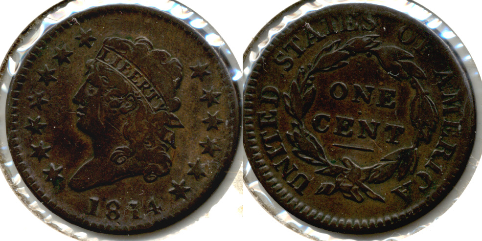 1814 Classic Head Large Cent VG-10