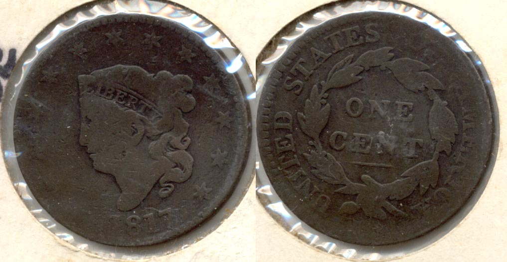 1817 Coronet Large Cent G-4