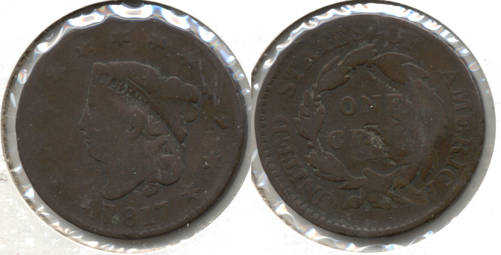 1817 Coronet Large Cent G-4 a