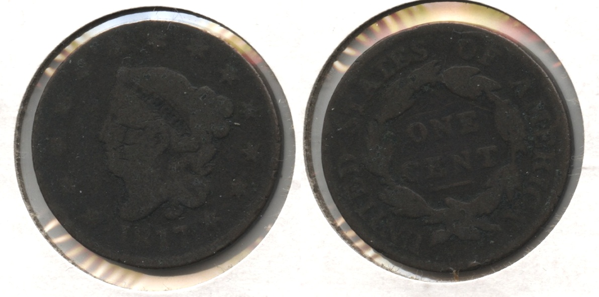 1817 Coronet Large Cent G-4 #b