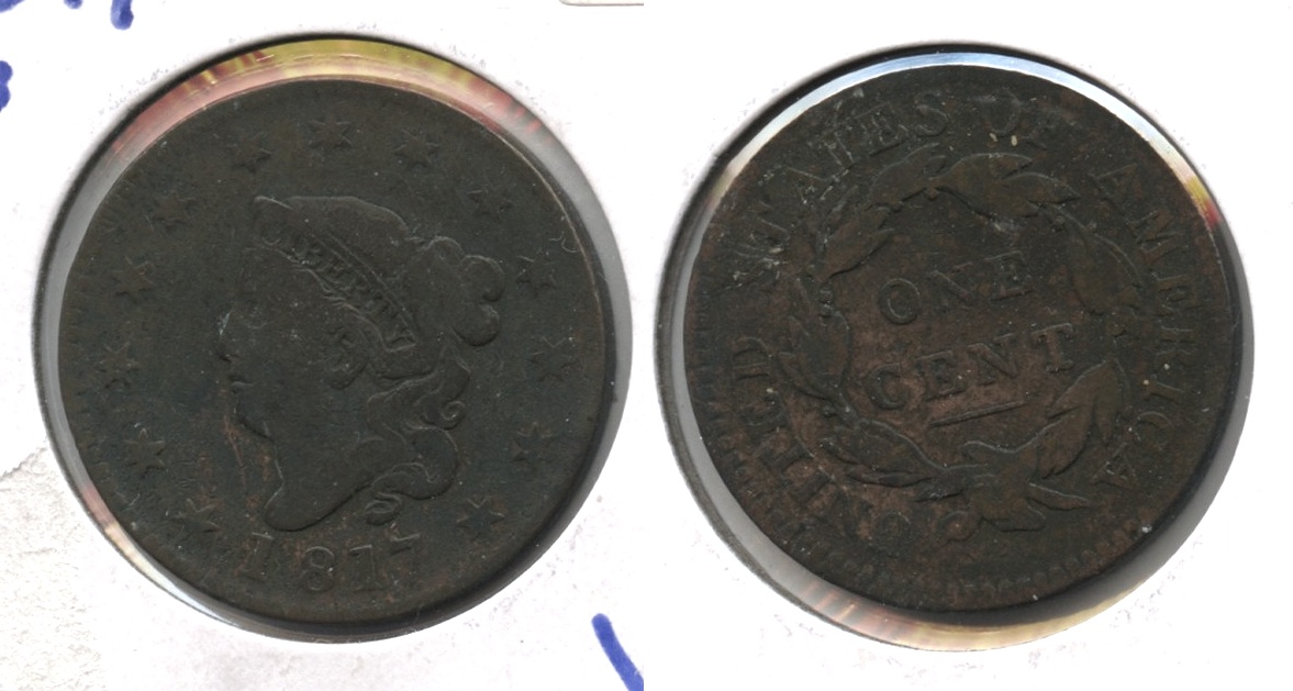 1817 Coronet Large Cent VG-8 #c