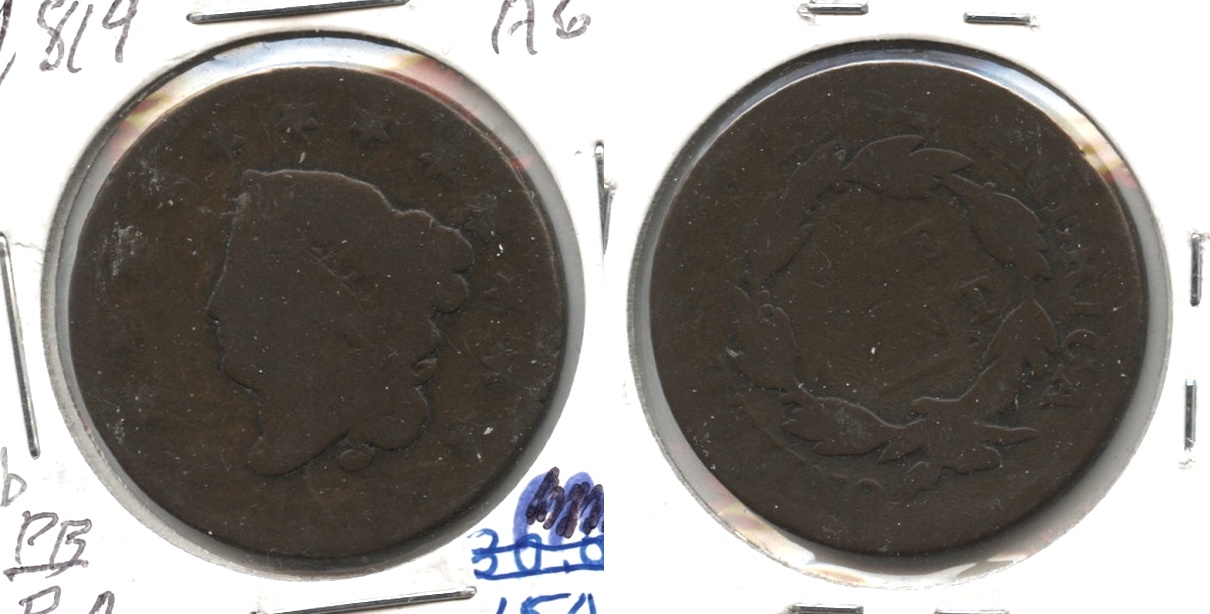 1819 Coronet Large Cent AG-3 #b