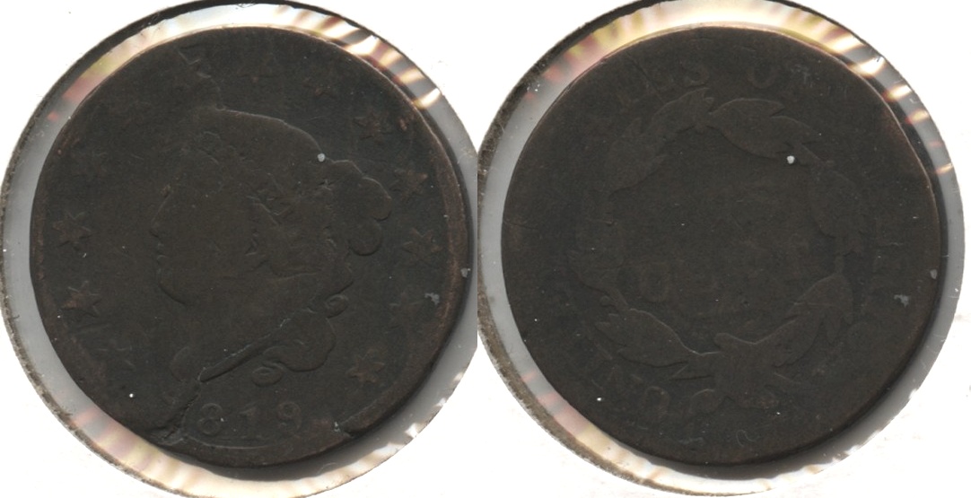 1819 Coronet Large Cent Fair-2 #a