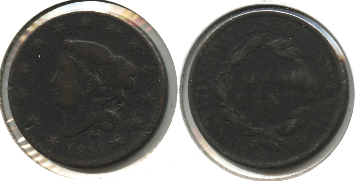 1819 Coronet Large Cent VG-8 #e Light Porosity