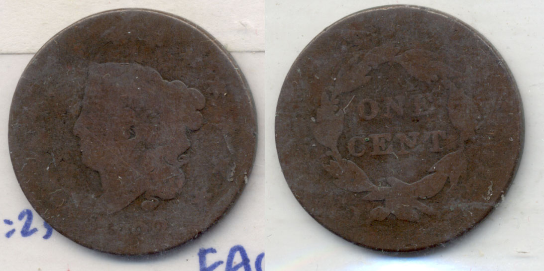 1822 Coronet Large Cent Fair-2