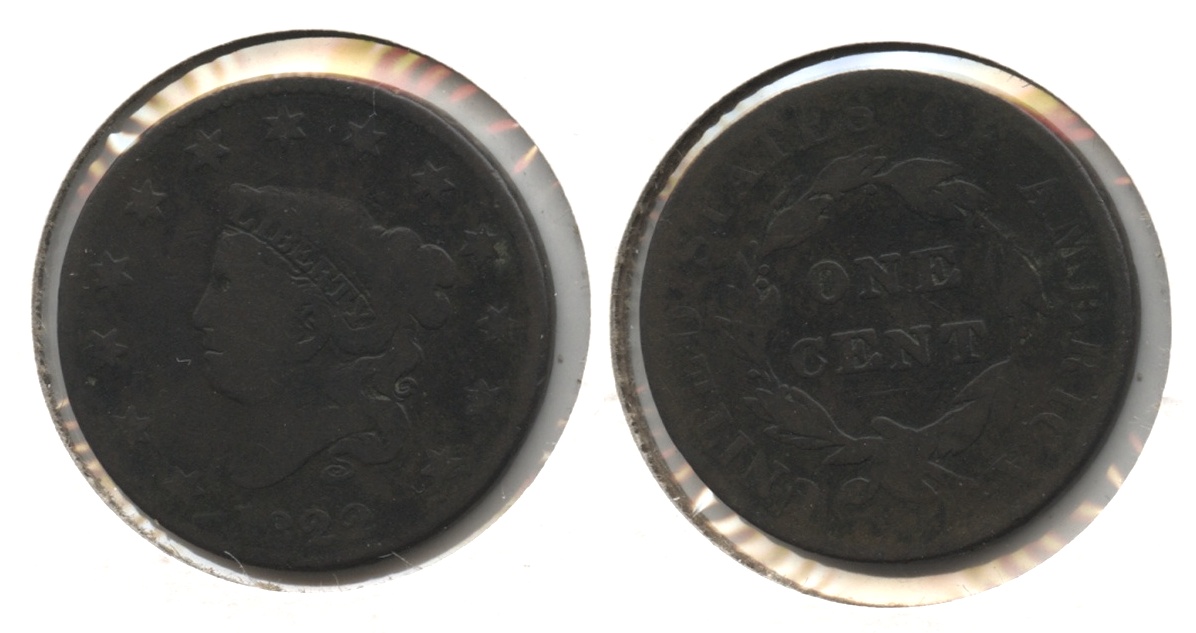 1822 Coronet Large Cent G-6