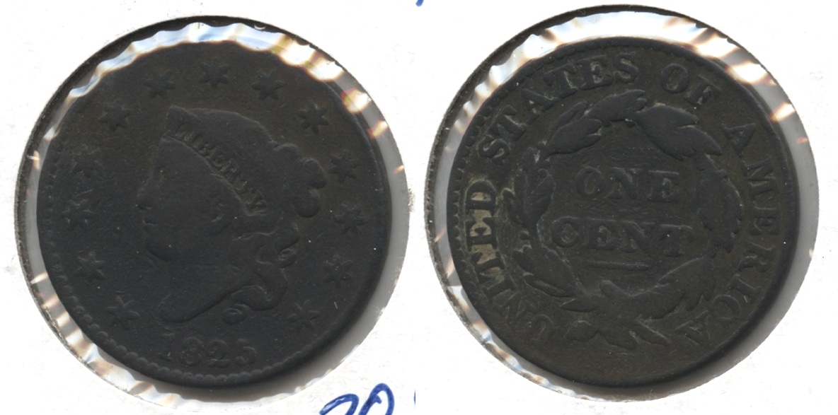 1825 Coronet Large Cent VG-8 #a