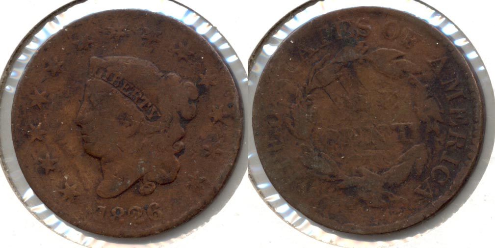 1826 Coronet Large Cent G-4