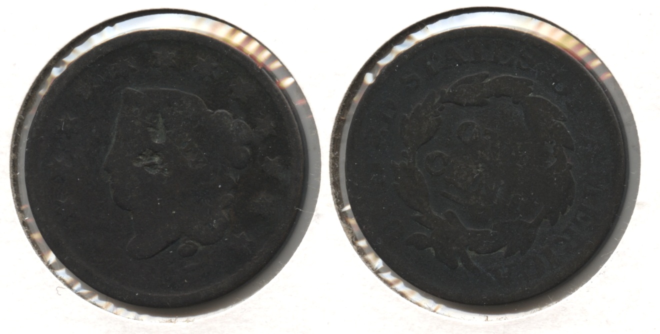 1827 Coronet Large Cent G-4 Dark #a