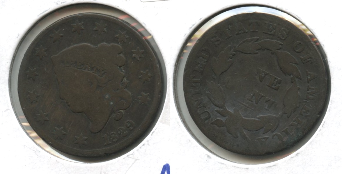 1829 Coronet Large Cent AG-3