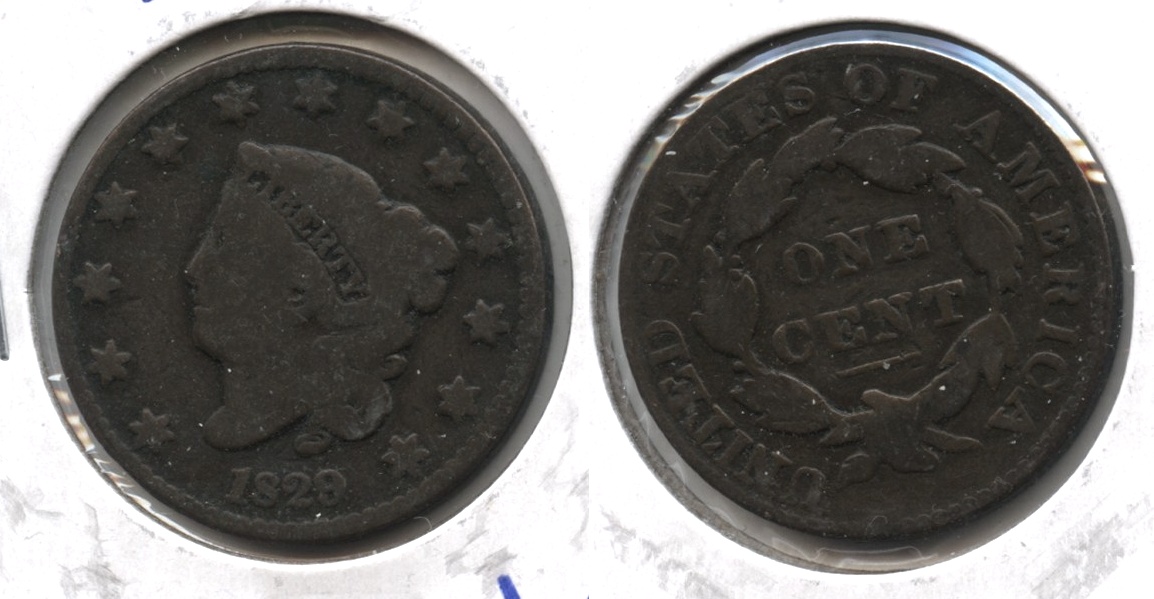 1829 Coronet Large Cent G-4 #e