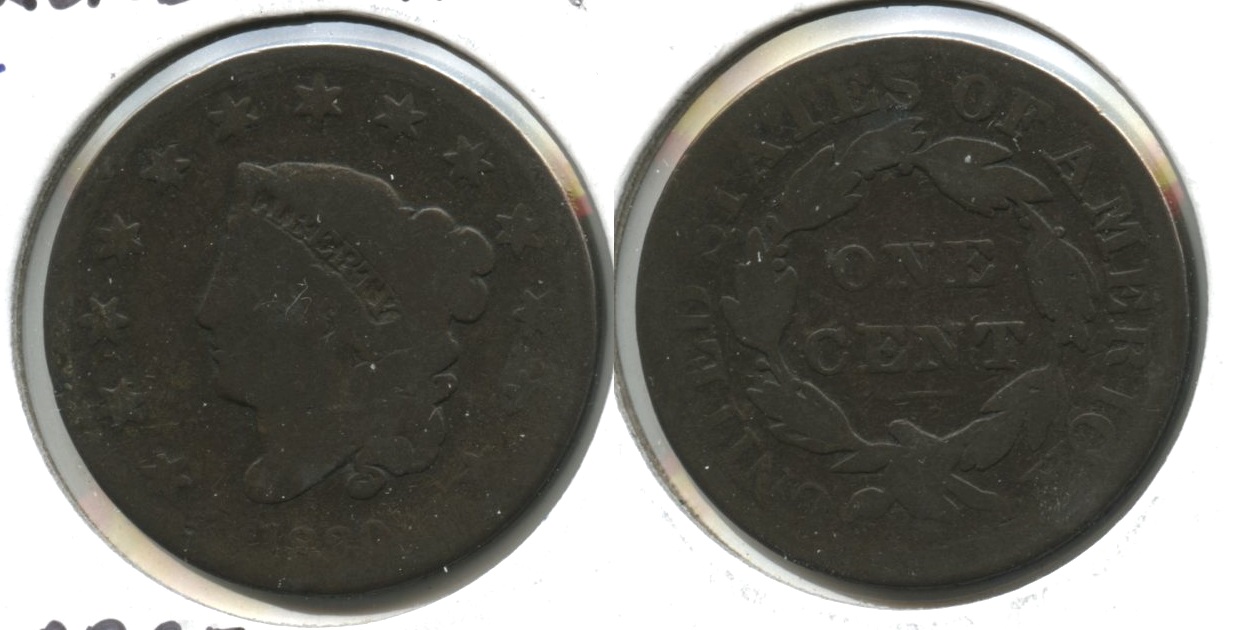 1830 Coronet Large Cent AG-3 #a