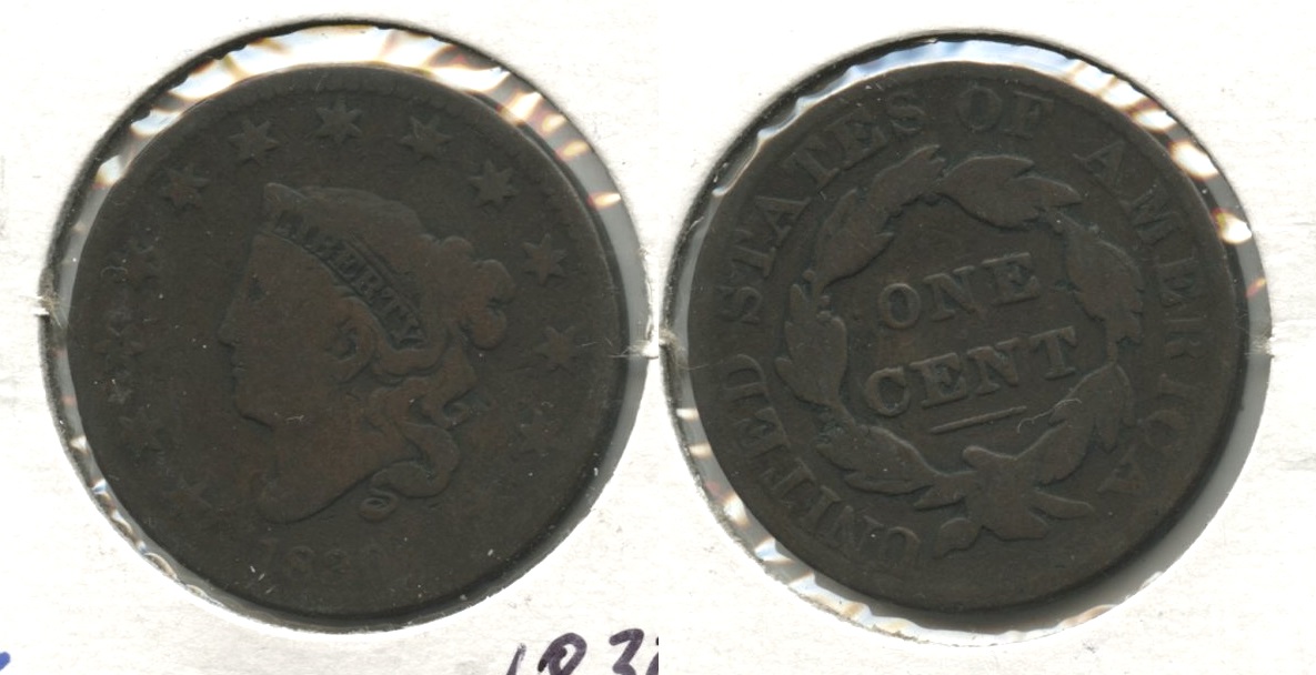 1830 Coronet Large Cent VG-8 #c