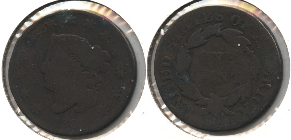 1831 Coronet Large Cent AG-3 Minor Matter #a