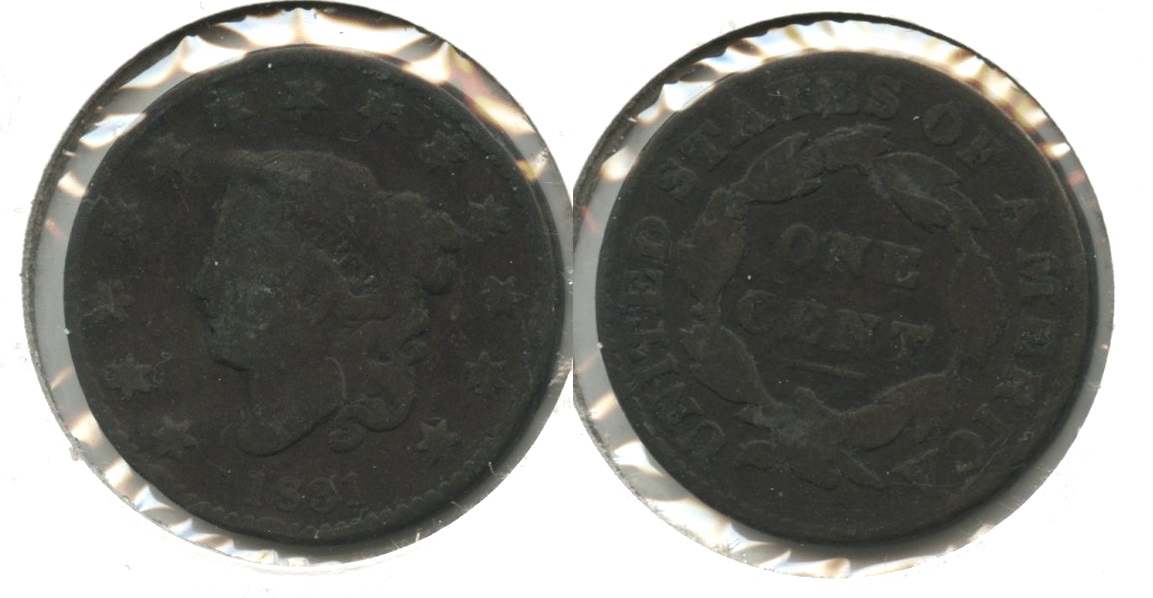 1831 Coronet Large Cent Good-4 #e