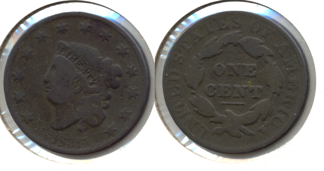 1831 Coronet Large Cent VG-8 a