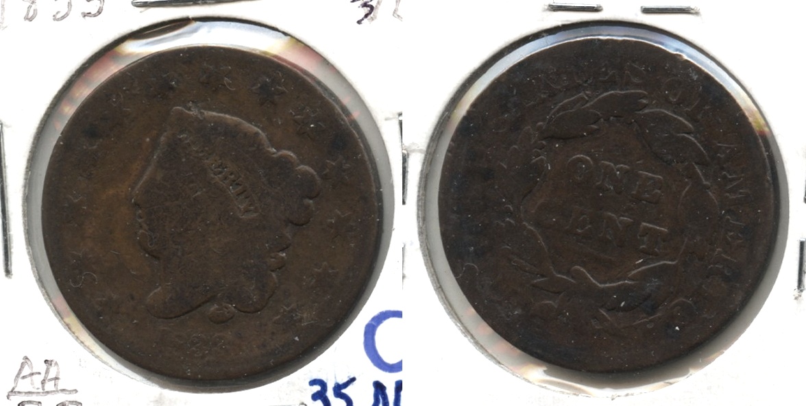 1833 Coronet Large Cent Good-4 #c