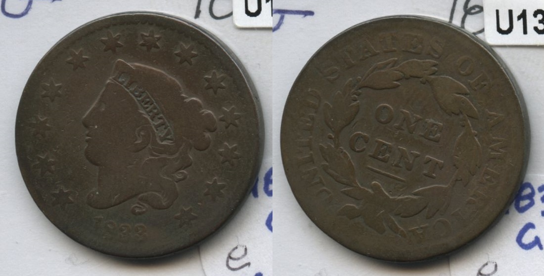 1833 Coronet Large Cent Good-4 #e