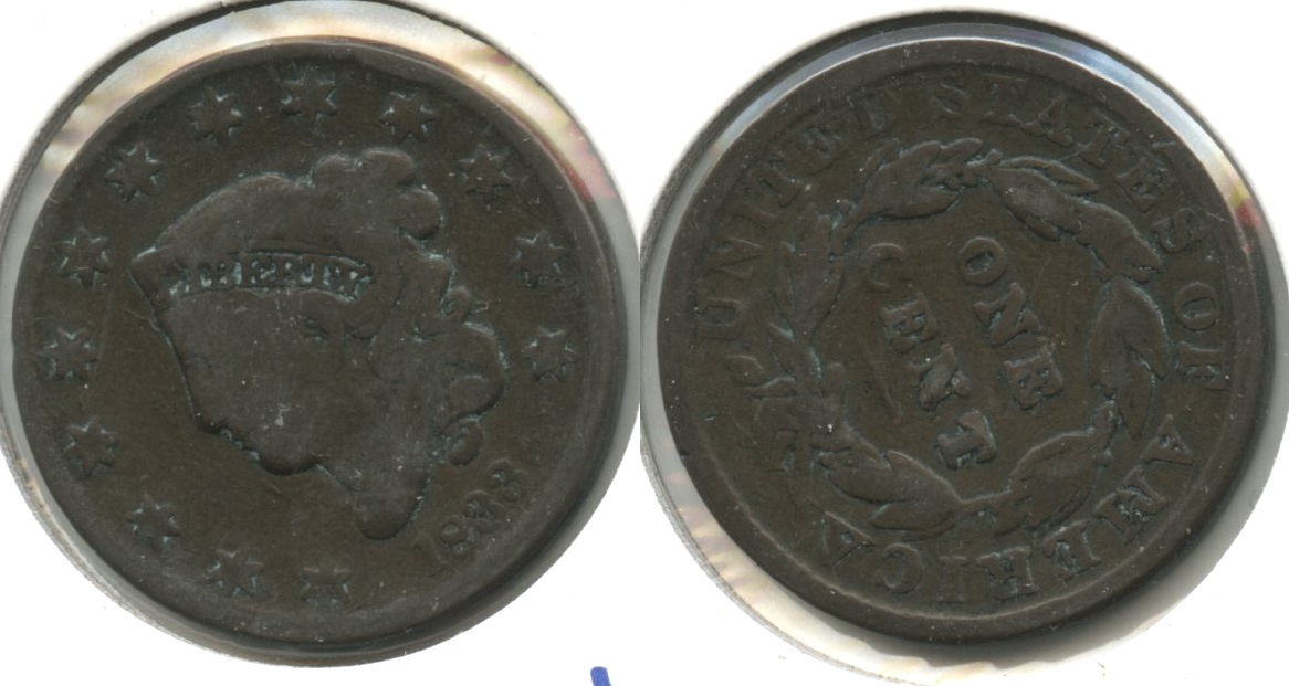 1833 Coronet Large Cent Good-4 #f