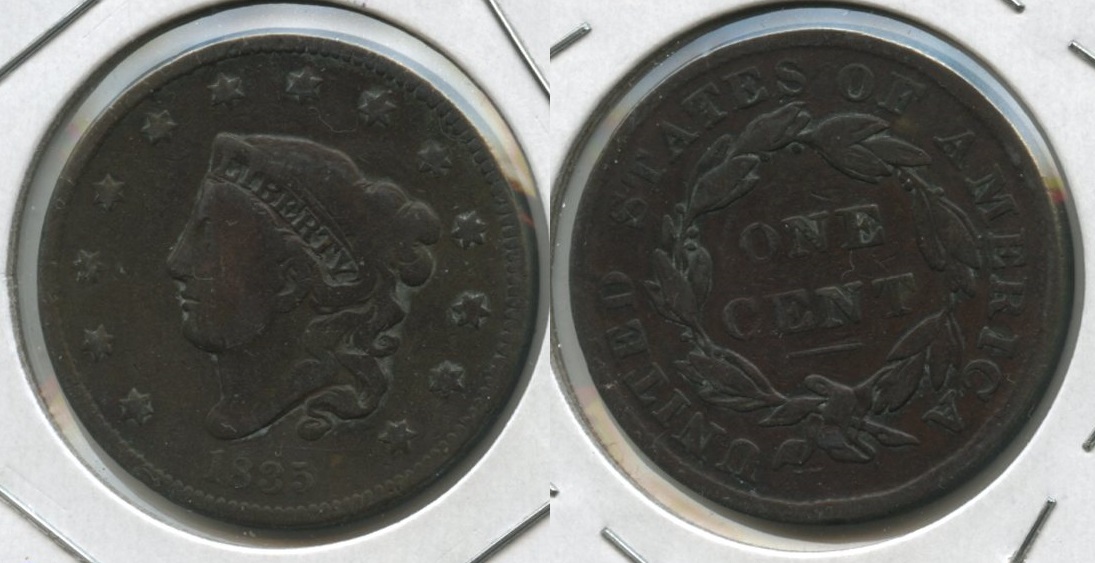 1835 Coronet Large Cent VG-8 #c