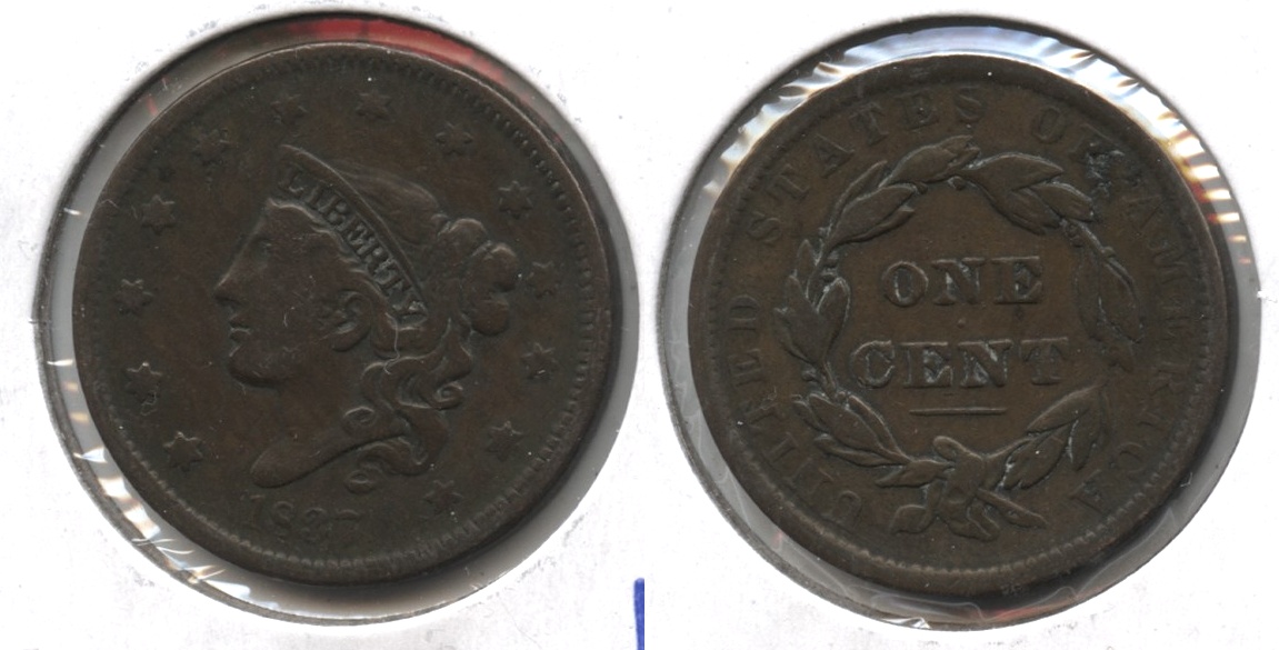 1837 Coronet Large Cent Fine-12 #b