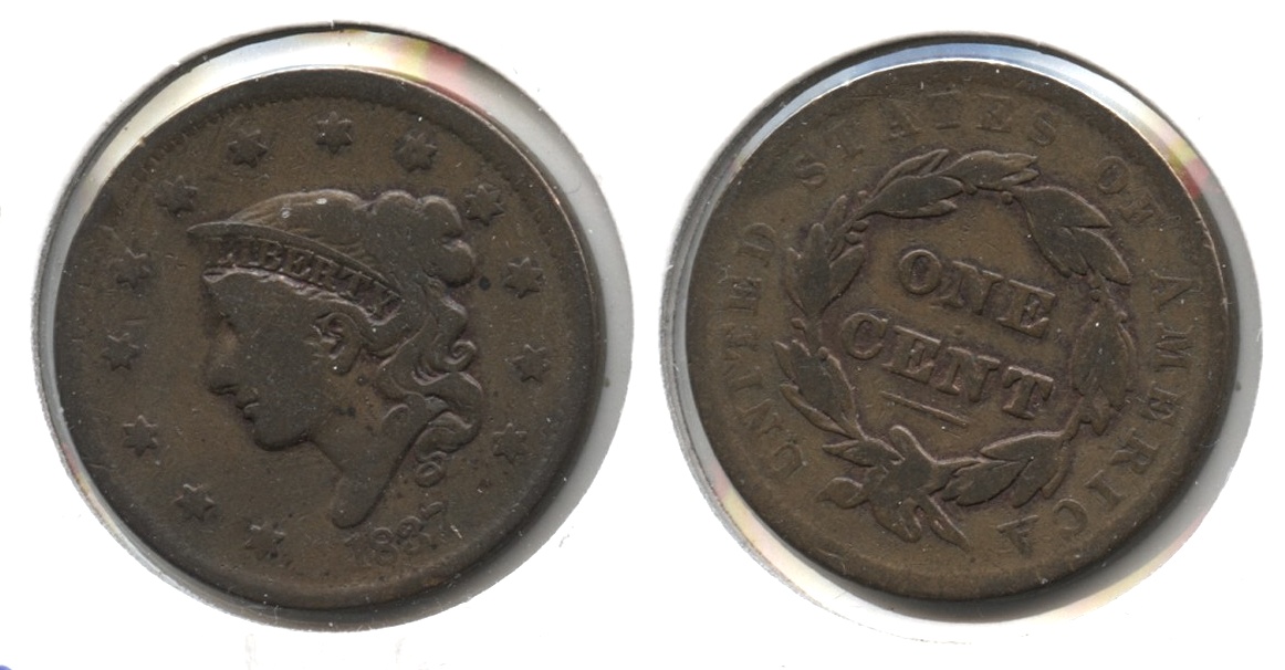 1837 Coronet Large Cent Fine-12 #c