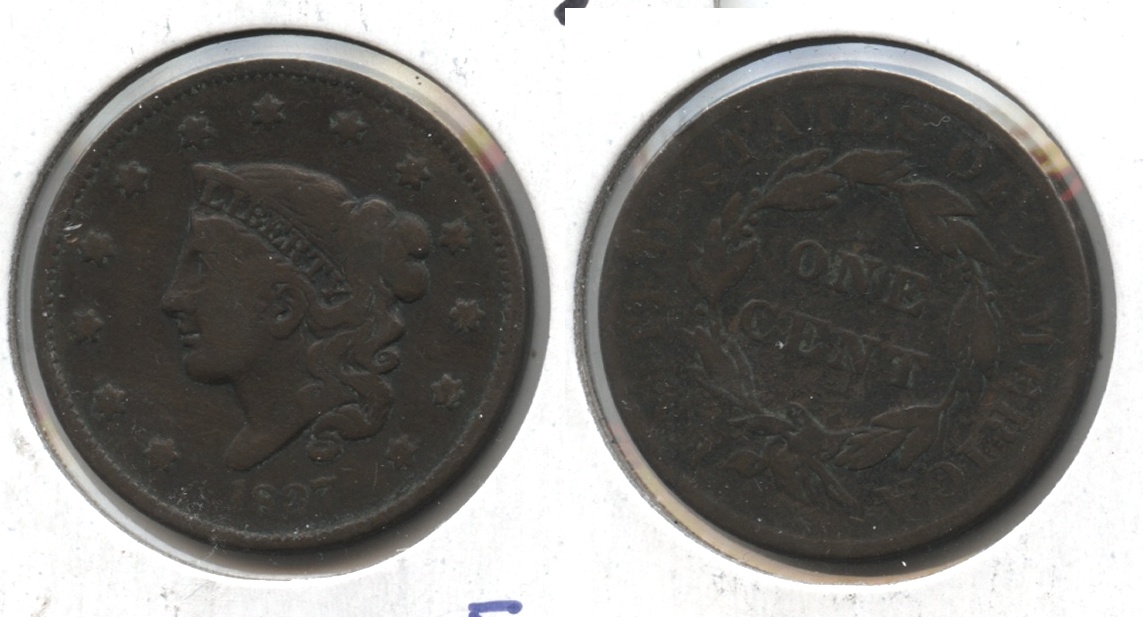 1837 Coronet Large Cent VG-10 #a