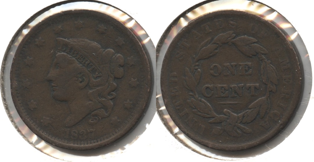 1837 Coronet Large Cent VG-8 #g