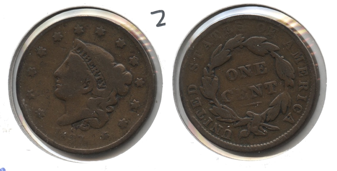 1837 Coronet Large Cent VG-8 #l